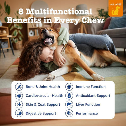 Zesty Paws Dog Multivitamin - Chewable Vitamins for Hip & Joint Health | Chicken Flavor, 90 Count