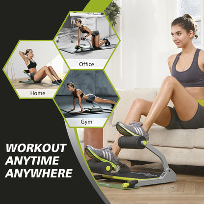 WONDER CORE SMART, Ab Workout Equipment, Sit Up Machine & Exercise Equipment, Ab Crunch Machine for Stomach Workout, Ab Core Trainer Abdominal Machine, Fitness Equipment for Home Gym (Green)
