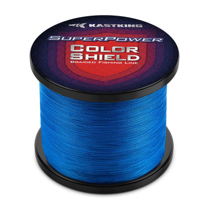 KastKing Superpower ColorShield Braided Fishing Line, Blue, 65LB, 1000Yards, X4