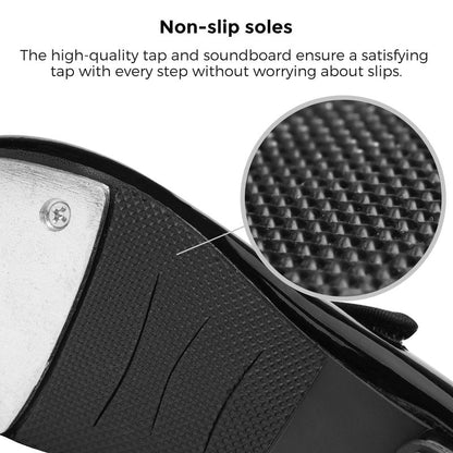Stelle Tap Shoes for Girls Toddler Boys PU Leather Dance Shoes(Toddler/Little Kid/Big Kid)(Black,9MT)