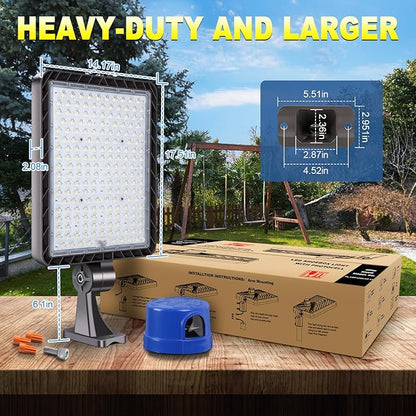 480W Led Parking Lot Light Outdoor, 72000LM Super Bright Flood Parking Lights-Dusk to Dawn 5000K Waterproof Commercial Large Area Security Street Shoebox Lighting for Stadium Sport AC100-277V