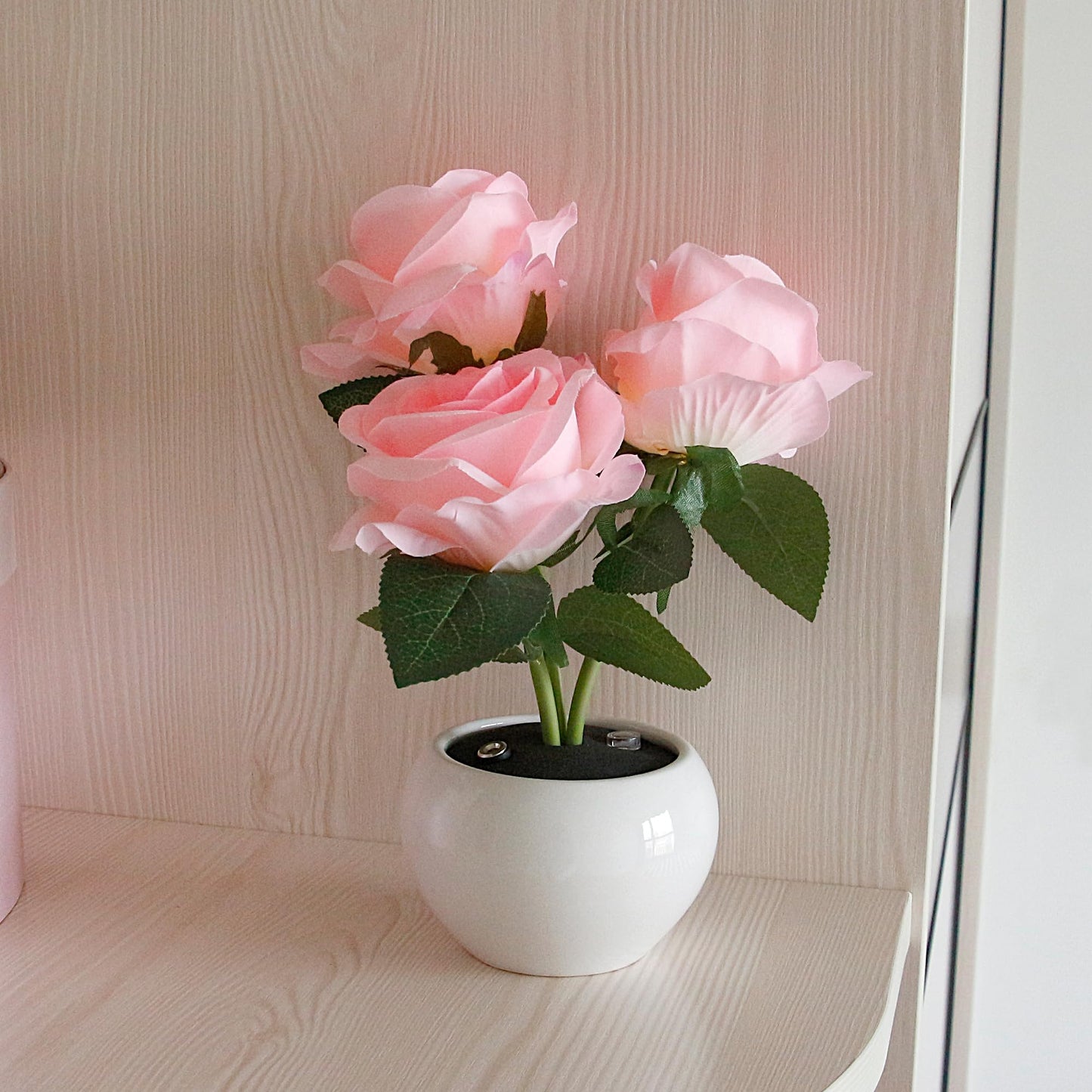 Naimo Rose Night Light Rechargeable LED Night Lamp Flower Table Lamp for Bedroom Living Room Birthday Party Desktop Home Decor