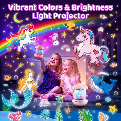 One Fire Baby Night Light Projector, 15 Sound Machine Star Projector for Kids Room,15 Films Star Light Projector 2-9 Year Old Girl Gifts Toys,Brightness Baby Night Lights for Nursery Kawaii Room Decor