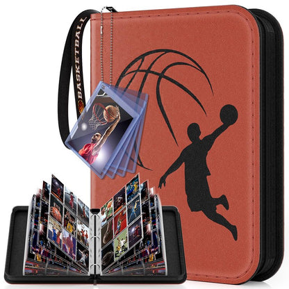 Basketball Card Binder 720 Pocket, Sports Card Binder with Card Display Design, Premium Card Holder with Sports Pattern Wristband Fit for Basketball Cards 2026