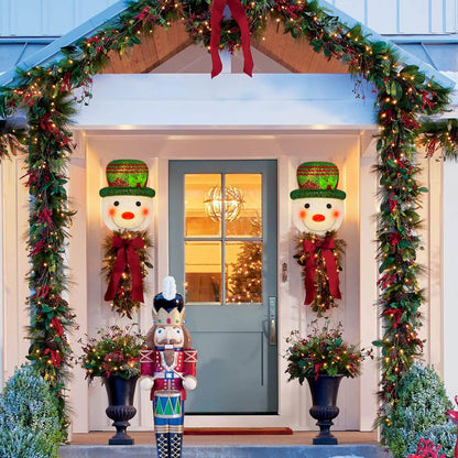 Hxezoc 2 Pack Christmas Snowman Porch Light Covers Good Light Transmission Lamp Covers for Christmas Front Yard, Garages, Garden, Porch Lamp Decoration