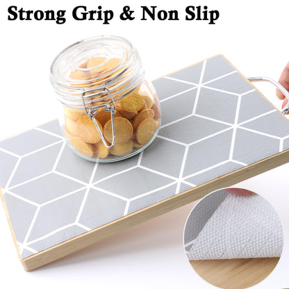 Shelf Cabinet Liner 11 Inch Wide X 20 Ft Non Adhesive Kitchen Drawer Liners Non Slip Water Oil-Proof Strong Grip Pantry Shelves Mat for Bathroom Cupboard Closet Refrigerator
