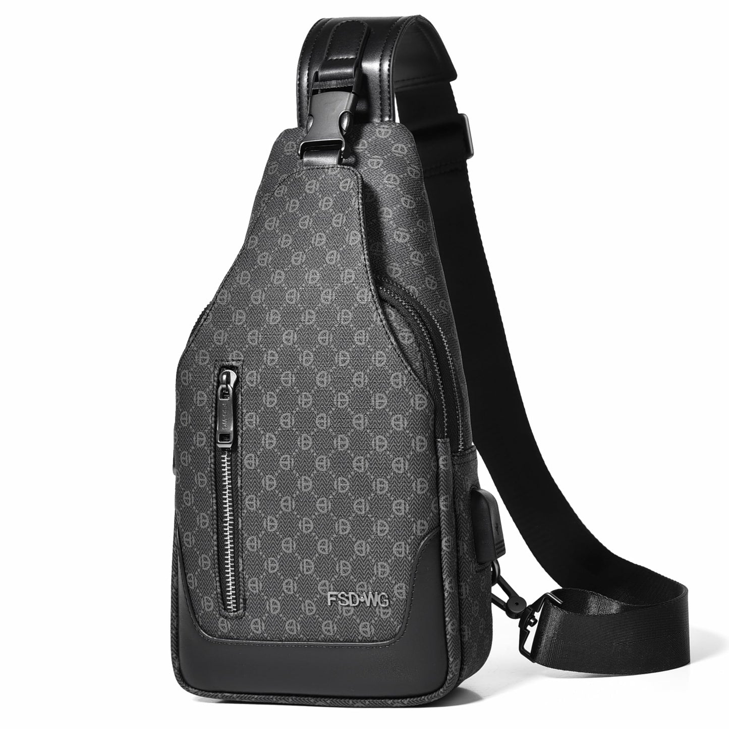 FSD. WG sling Backpack for Men Chest Bag Crossbody Shoulder Bags Travel Hiking Bag Purse for Men with Water Resistant