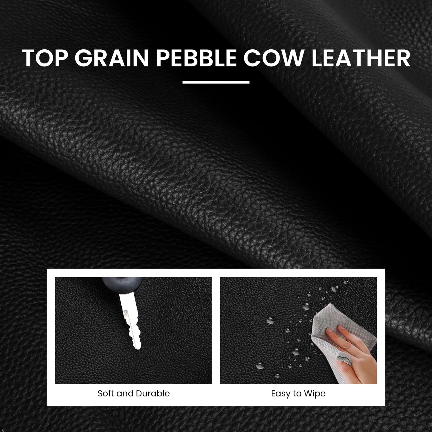befen Genuine Leather Slouchy Hobo Purses for Women, Casual Hobo Bags Real Top Grain Leather Tote Handbags Women's Black Shoulder Satchel for Shopping, Outing, Travel