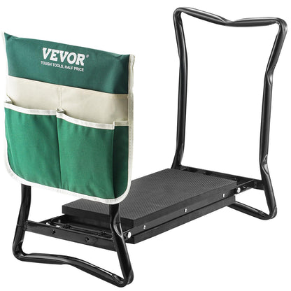 VEVOR Folding Garden Kneeler and Seat Heavy Duty, Widened 8" EVA Foam Pad, Portable Garden Stool with Tool Bags, Gardening Bench to Relieve Knee & Back Pain, Great Gifts for Seniors, Women, Parents