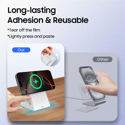 PUY for MagSafe Charger Stand,20W Fast Magnetic Wireless Charging Station with 25W PD Adapter，Stickable Desk Wireless Charger for iPhone 17/16/15/14/13/12 Pro/Pro Max Series