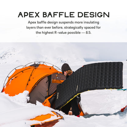 Nemo Equipment Tensor Extreme Conditions Sleeping Pad - Regular (72"x20") - Black/Birch Bud/Citron