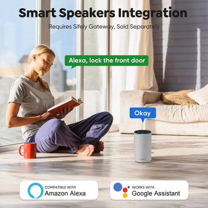 Keyless Entry Fingerprint Deadbolt Smart Lock: Digital Front Door Keypad with App Control, Electronic/Electric Deadbolt with Fingerprint & Code Access, Auto Locking, Easy to Install (Bright Brass)