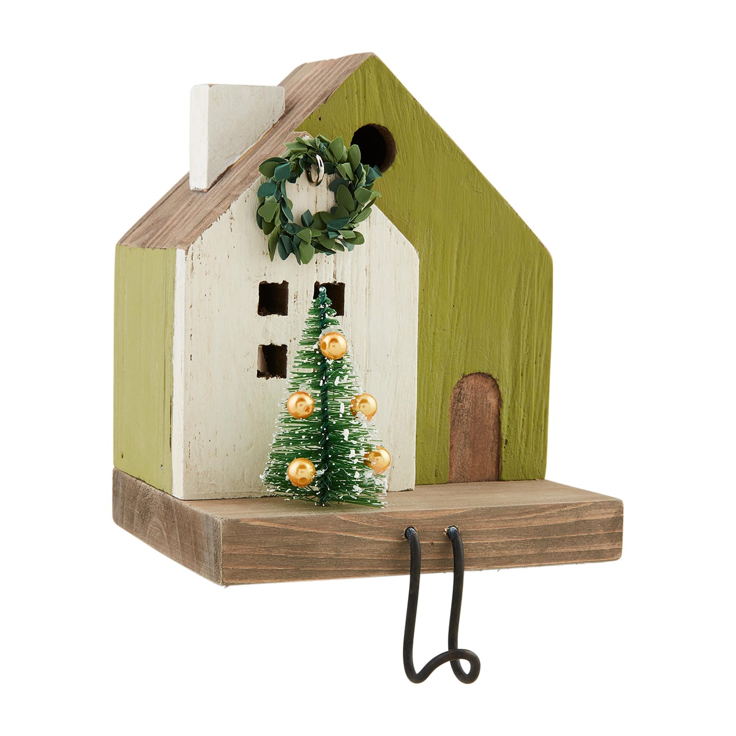 Mud Pie Light Up Stocking Holder, Green, 5 1/2" x 3 1/4"