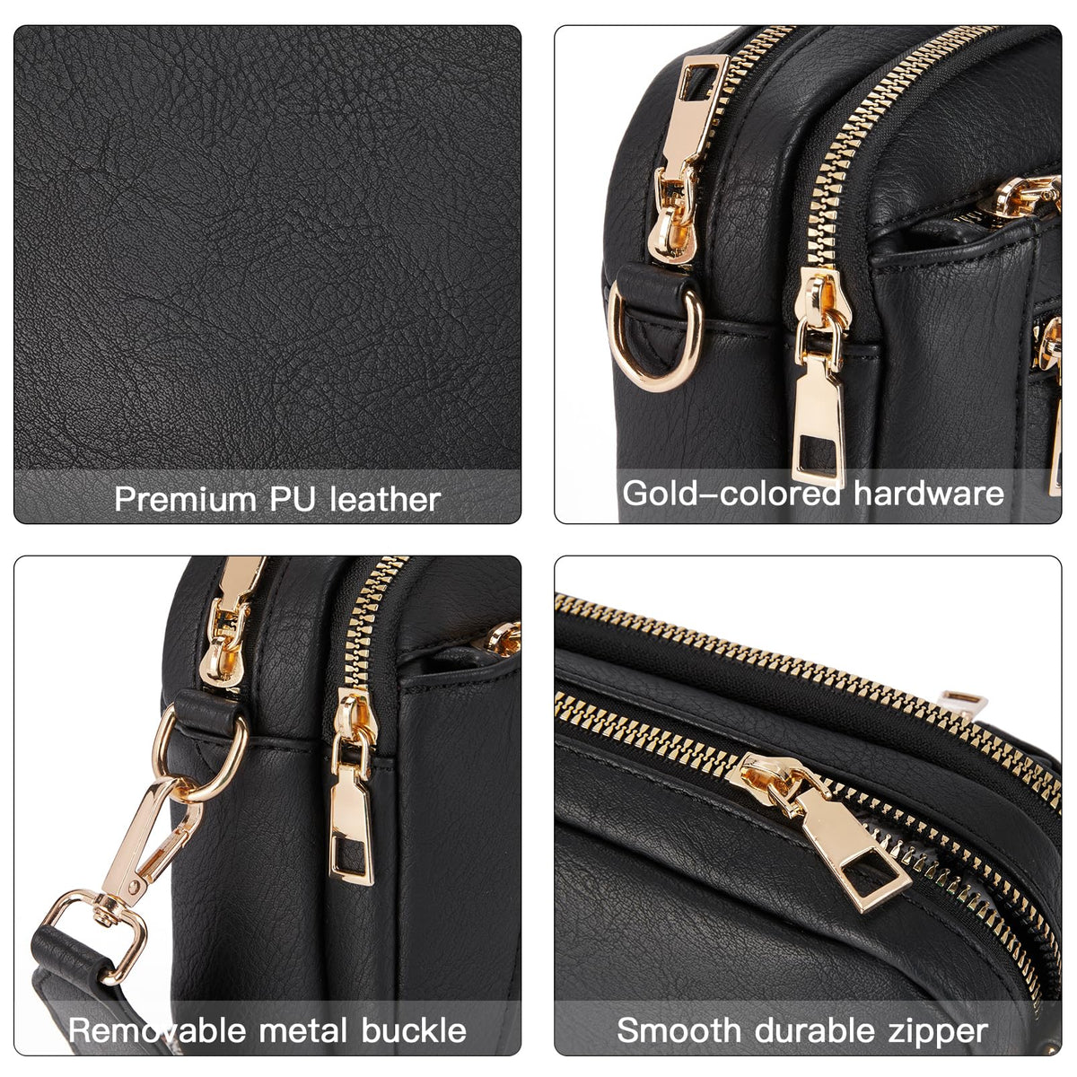 Telena Small Crossbody Bags For Women Vegan Leather Crossbody Purse With Adjustable Wide Strap For Daily Life