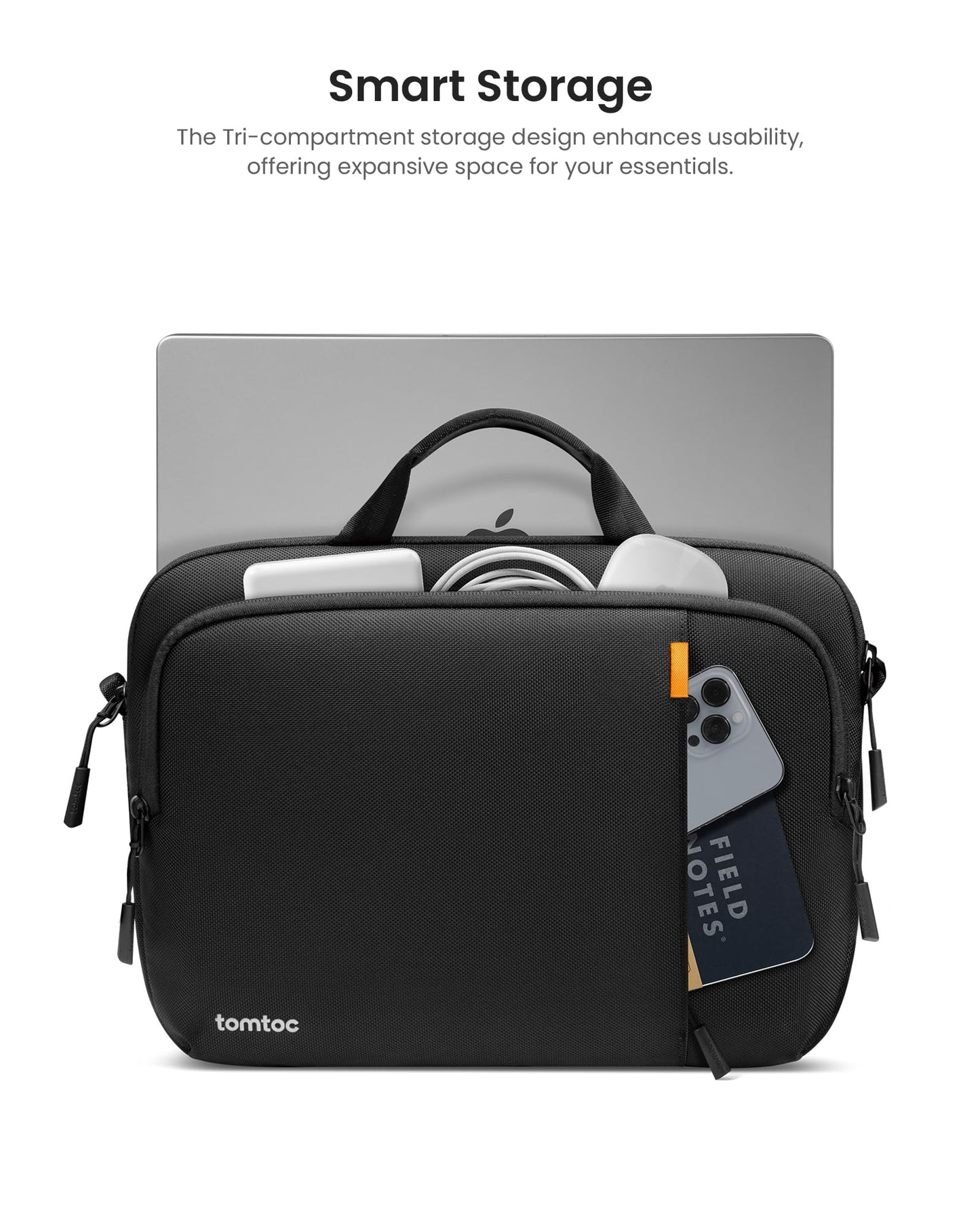 tomtoc 360 Protective Laptop Carry Case for 2026 14-inch MacBook Pro M5/M4/M3/M2/M1 Pro/Max A3426 A3427 A3434 A3112 A3401 A3185, Water-resistant Laptop Shoulder Bag for 13-inch MacBook Air/Pro/Neo
