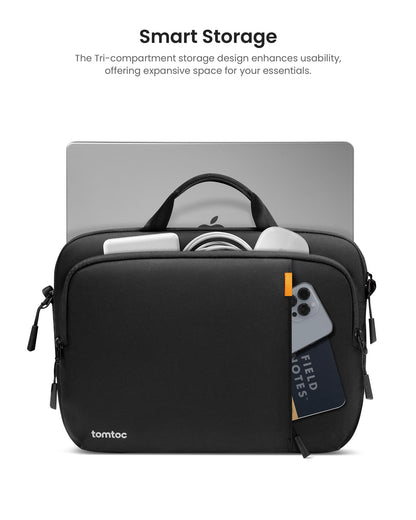 tomtoc 360 Protective Laptop Carry Case for 2026 14-inch MacBook Pro M5/M4/M3/M2/M1 Pro/Max A3426 A3427 A3434 A3112 A3401 A3185, Water-resistant Laptop Shoulder Bag for 13-inch MacBook Air/Pro/Neo