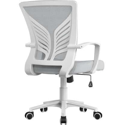 Yaheetech Office Chair Mesh Desk Chair Computer Chair Gaming Chair Adjustable Comfy Chair Swivel Ergonomic Chair for Home Office/Work/Study, Light Gray