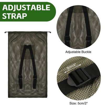 Archerest 1 Pack Extra Large Mesh Duck Decoy Bag, Decoy Bags for Duck Goose with Double Drawstring & Adjustable Shoulder Straps, Light Weight Turkey Waterfowl Hunting Storage Backpack