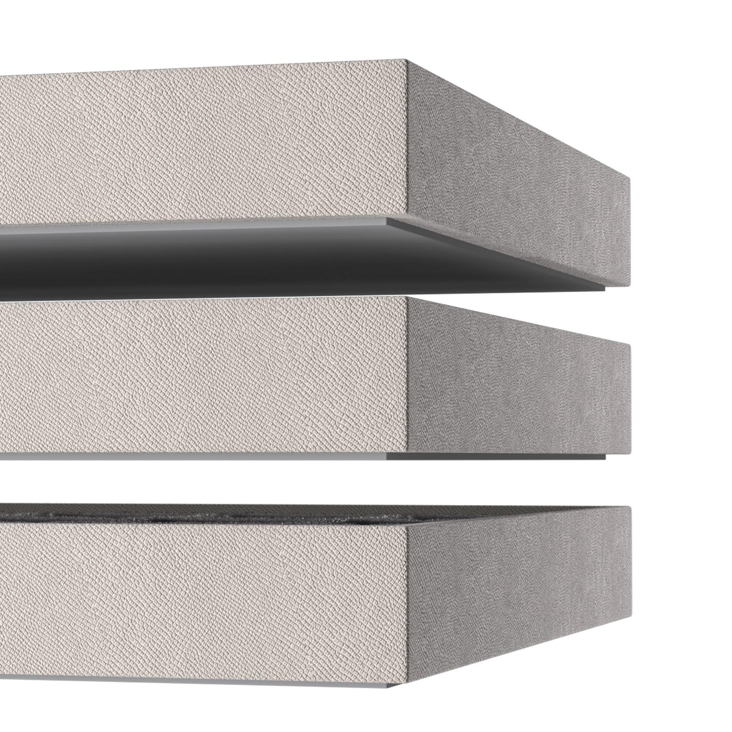Gghenda 2-Piece Gray leather Stackable Jewelry Organizer Tray Set, Bracelet Ring Earring Holder Box, Necklace Display Stand for Storage and Retail Display (Necklace)