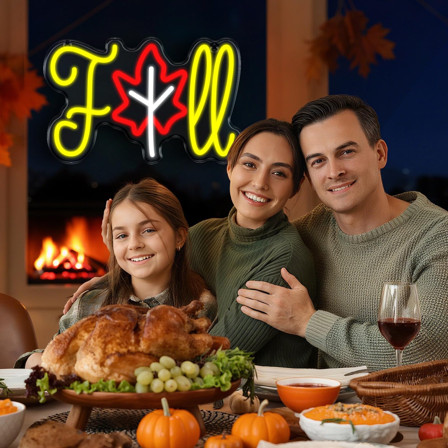 Fall Neon Sign Hello Fall Maple Neon Light for Wall Decor Thanksgiving LED Neon Sign Decorations for Autumn Room Bedroom Table Wall Decor Kids Holiday Gift USB Powered