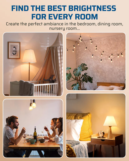 DEWENWILS Plug in Dimmer Switch for Lamp, Table Lamp Dimmer for Dimmable LED/CFL Lights and Incandescent Bulbs, Full Range Slide Control, 5 ft Extension Cord, White