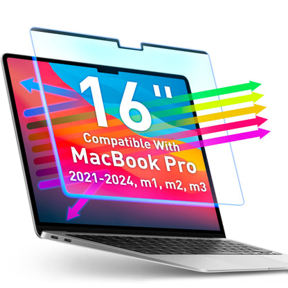 VINTEZ Magnetic Blue Light Screen Protector Compatible With MacBook Pro 16" 2021, 2022, 2023, 2024, M1, M2, M3, M4 Anti Blue Light Blocking Filter for Laptop