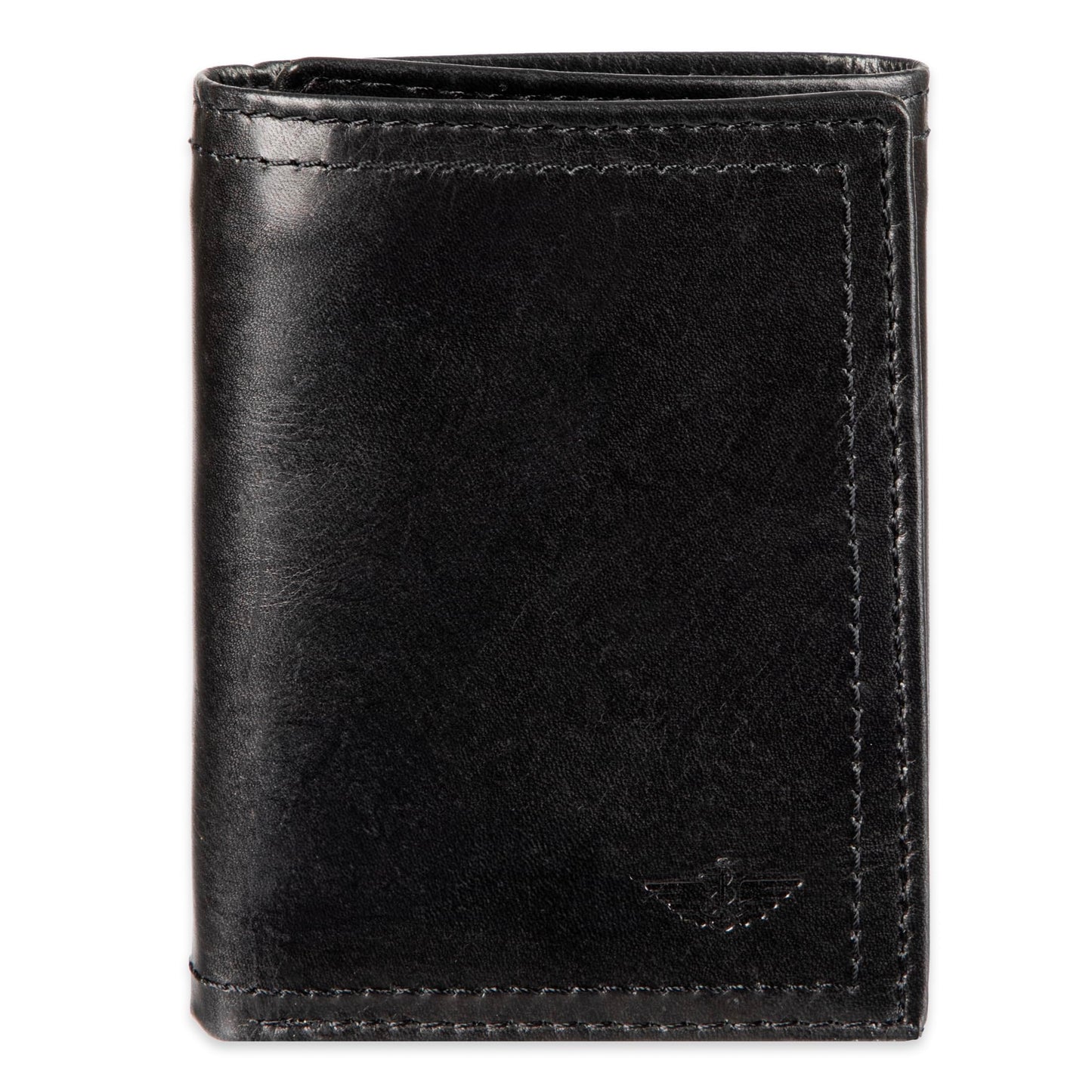 Dockers Men's Coated LeatherExtra Capacity Trifold Wallet, Rfid-blocking, Black, One Size