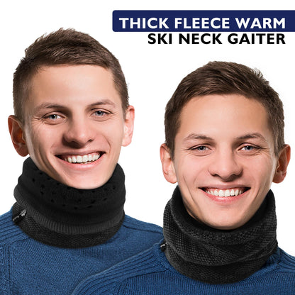 Botack Winter Neck Warmer Ski, Thick Fleece Warm Neck Gaiter Face Scarf for Men Women Skiing Cycling