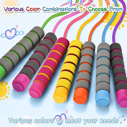 Adjustable Kids Jump Rope - Soft Foam Handles for Outdoor Fitness | Perfect for Boys & Girls