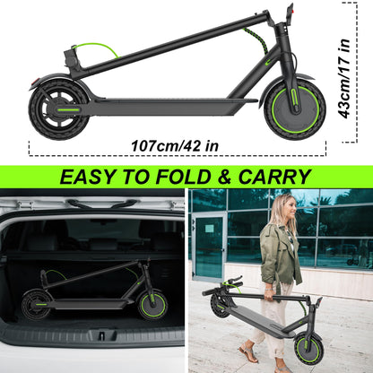 Aovowheel Electric Scooter for Adults, Folding E Scooter with 350W Motor 19 Mph Top Speed, Max 23 Miles Long Range, 8.5''Tires Commuting Scooters with Dual Brakes System, APP