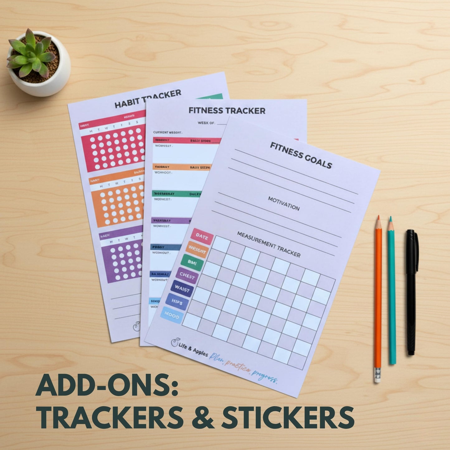 Life & Apples Daily Wellness Journal - Guided Journal & Planner for Wellbeing, Gratitude & Healthy Routines | Food & Fitness Journal, Habit Tracker, Weight Loss Diary | Undated A5 Lavender