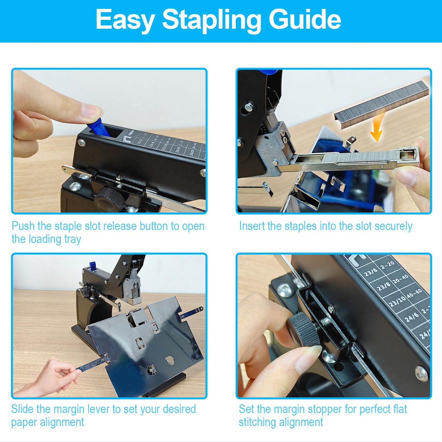 Rayson SH-03 Saddle Stapler/Heavy Duty Manual Stitch Stapler Can Saddle Stapling or Flat Stapling