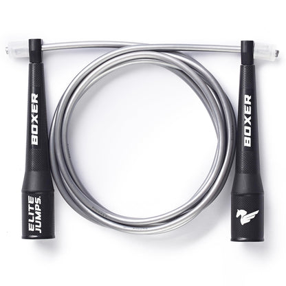 Elite Jumps Boxer 3.0 Jump Rope – Professional Boxing Workout Equipment | Tangle-Free PVC Rope with Smooth Action Handles & Slip-Resistant Grips for Fitness & Cardio Training