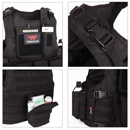YAKEDA Outdoor Tactical Airsoft Vest Adjustable Fit Adult (CP)