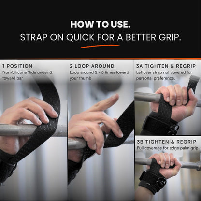 MaxOut360 Gym Lifting Straps with D Rings, Anti-Slip, Thick Padded Lifting Wrist Straps for Weightlifting for Cable Machines, Deadlifts, & Gym Training, Black
