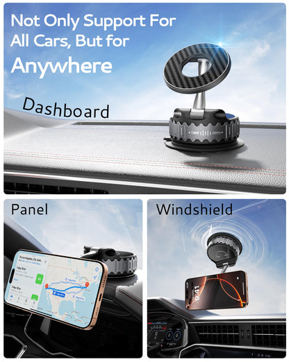 Car Phone Holder for Magsafe [78+LBS Hyper Suction & 4400gf Strongest Magnetic] 360°Adjustable Car Phone Mount Car Accessories Phone Holders for Your Car/ Gym/ Mirror for iPhone 17 Pro Max & Android