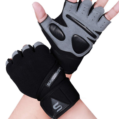 SAWANS Fitness Workout Gloves Gym Weight Lifting Gloves for Men Women Breathable Gymnasium Wrist Support Padded Deadlifts Exercise Training Pull Ups