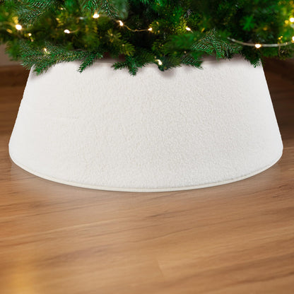 Beautiful Christmas Tree Collar - Authentic 28" Boucle Tree Ring for Any Christmas Decor - Easy to Set Up Skirt Enhances Your Holiday Home Decor