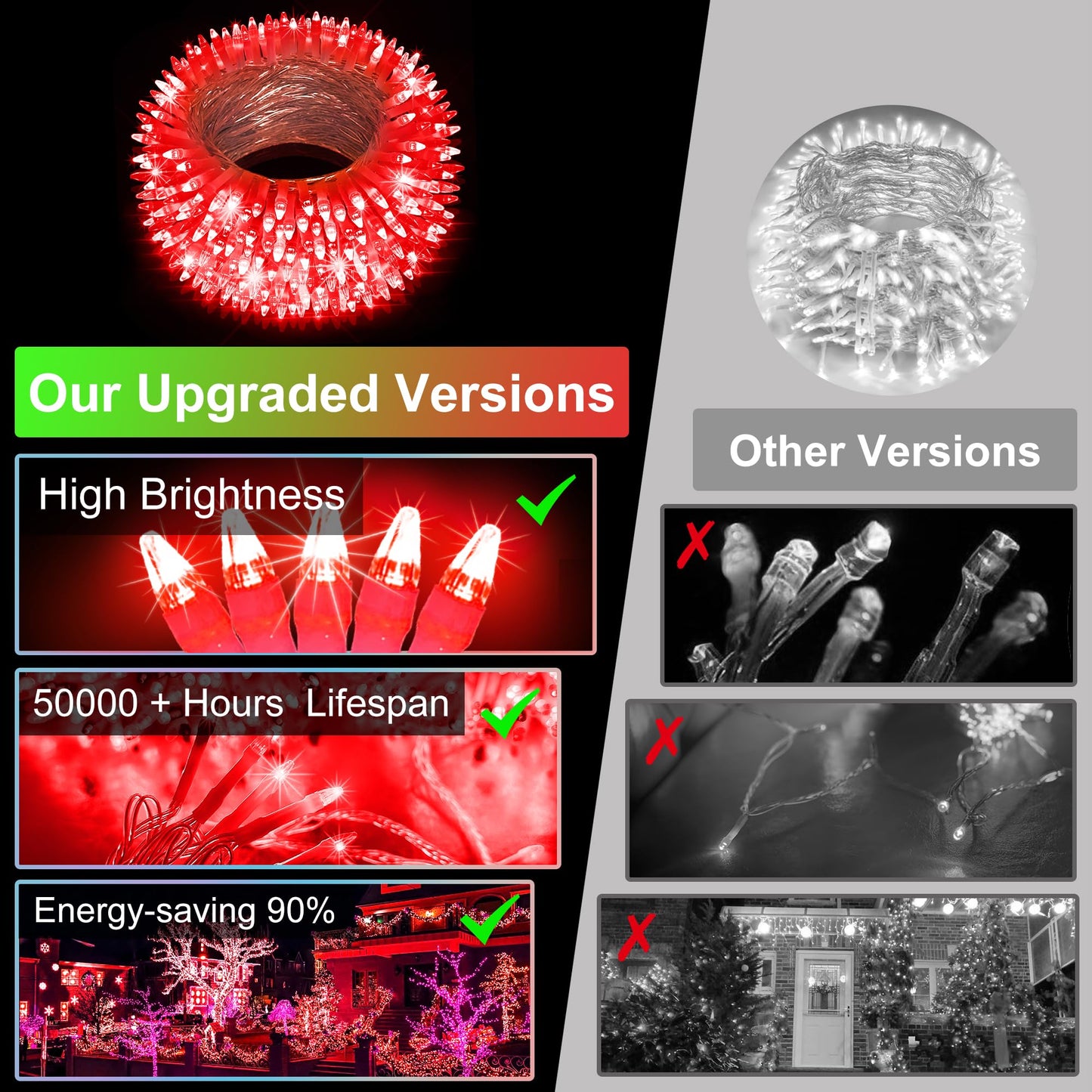 750 LED 240FT Valentines Day Decorative Lights, Connectable Red Valentine Lights Indoor with Timer Memory & Dimmable & 12 Modes, Decoration Fairy String Lights for Outside Bedroom Patio Tree Party