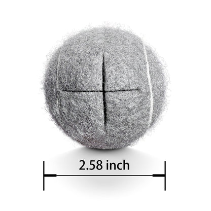 HPWFHPLF Precut Tennis Balls for Walkers, 4 PCS Heavy Duty Long Lasting Glide Balls - Precut for Easy Installation, Universal Felt Pads for Walker Legs & Furniture, Floor Protectors (Grey)