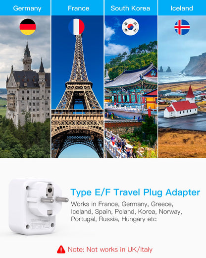 South Africa Travel Plug Adapter, HANYCONY Type M Power Adapter with 2 AC Outlets 3 USB Ports(2 USB C) for US to South Africa Botswana Namibia India Nepal Bhutan Sri Lanka