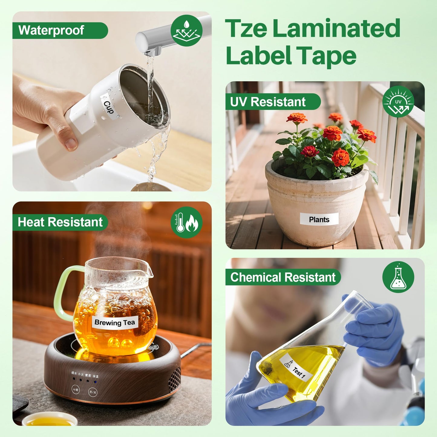 YUANQIMM 9mm 0.35 Laminated White Tape Compatible with Brother P Touch Label Maker Tape 9mm 3/8 Laminated White TZe-221 TZe221 TZ221 TZ-221 for PT-D210 D220 D400 D600 P710 PTH110 Printers, 6-Pack