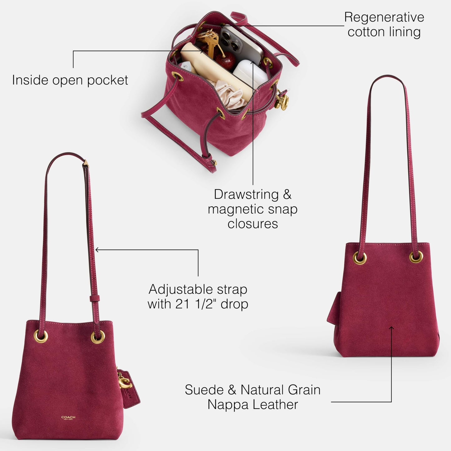 Coach Jade Drawstring Bag