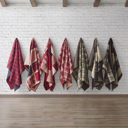 Woolrich Luxury Quilted Throw - Cabin Lifestyle, Patchwork with Moose Design All Season, Lightweight and Breathable Cozy Bedding Layer Throws for Couch Sofa, 50" W x 70" L, Sunset Red