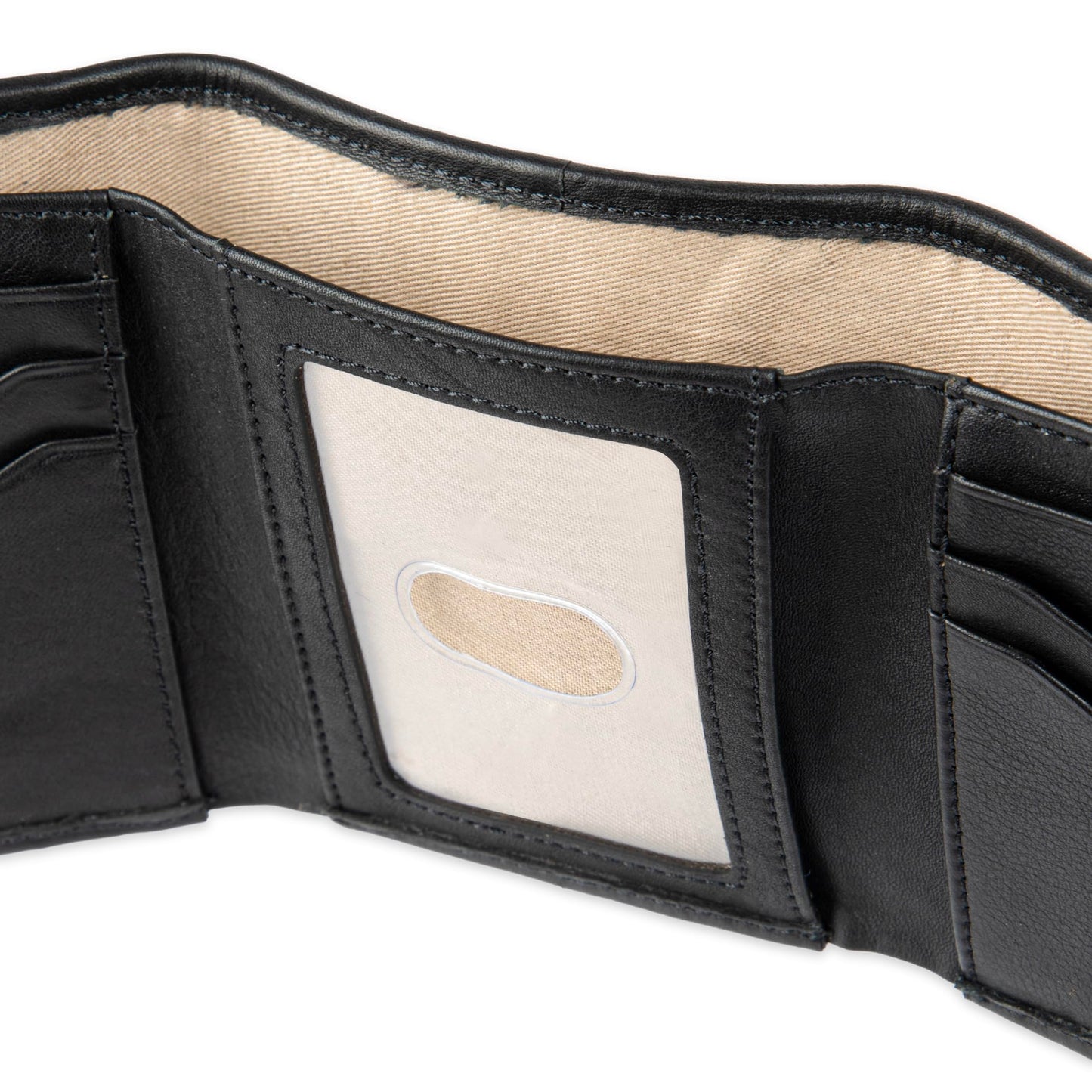 Tommy Bahama Mens Leather Trifold Wallet Black Pebble