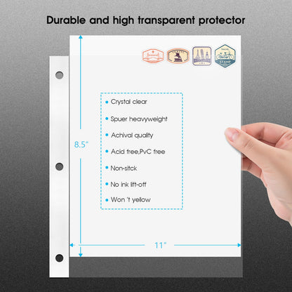1DOT2 8.5x11 Inch Large 3 Ring DIY Scrapbook Photo Album with 30 Plastic Sleeves 60 Pages Blank Scrapbooks, 8.5 x 11 Scrap Book Albums for Baby Travel Wedding Graduation kids (Cyan Blue)