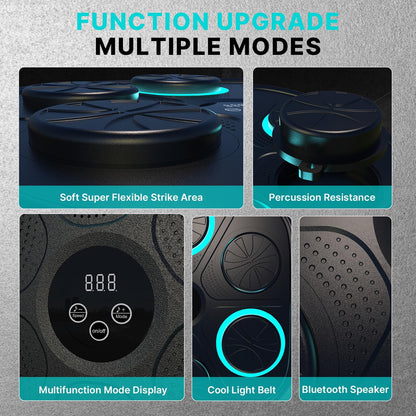 2025 Smart Music Boxing Machine for Adults and Kids: New Model Bluetooth Wall Mounted Punching Pad - Training Sport Equipment for Home Gym - Gifts for Teen Boys