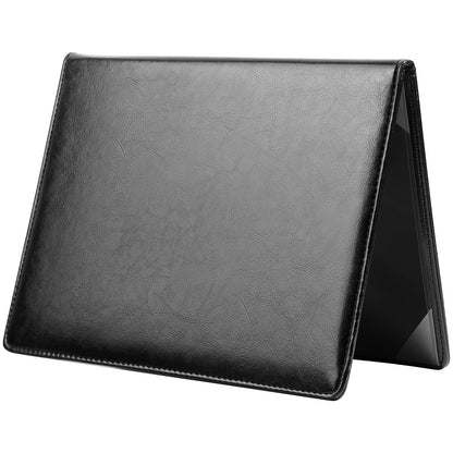 Diploma Cover 8.5 x 11 Leather Folder Certificate Holders for Letter-Sized Award Padded Cover - Black Leather