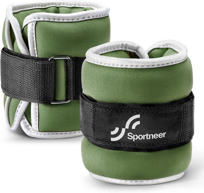 Ankle Weights for Men, Women & Kids - Adjustable 1/2/4/6/10 LBS Set with Reflective Strips | Strength Training & Fitness