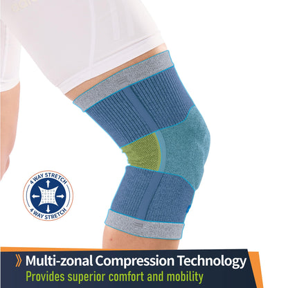 Comforband Premium Recovery Knee Compression Support – Germanium & Bamboo Charcoal Infused Knee Brace for Improved Circulation, Joint Stability, and Pain Relief (X-Large)